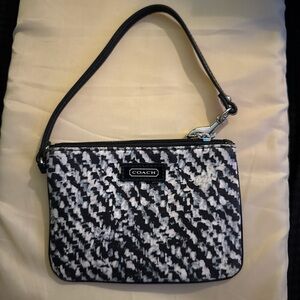 Coach Monochrome Patterned Wristlet